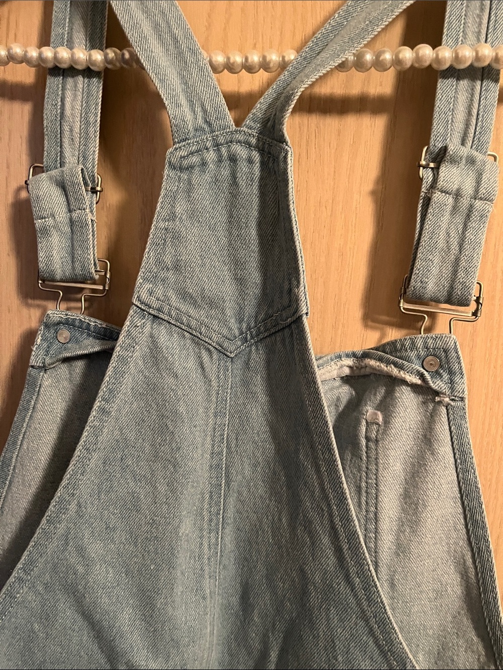 twik Light Blue Denim Short Overall Shorts - Picture 9 of 10